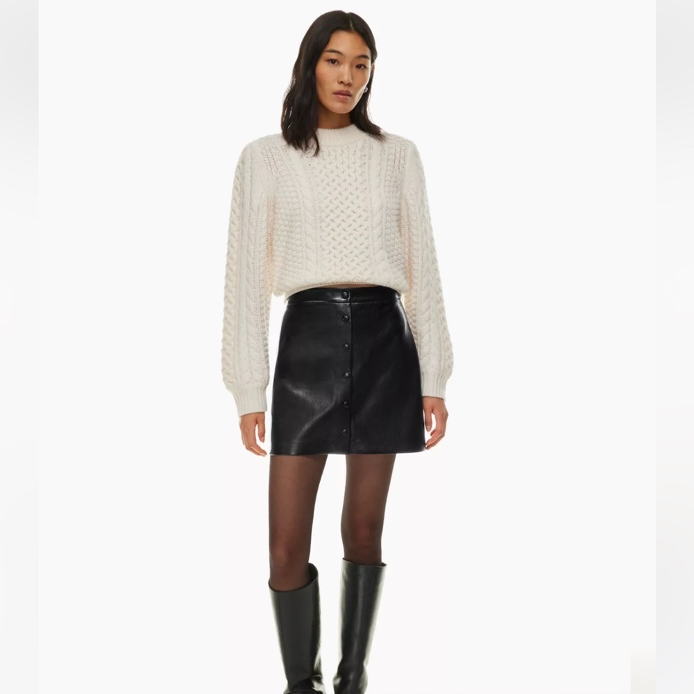Aritzia Wilfred Manor Vegan Leather Miniskirt